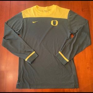 Men’s Nike Oregon Ducks Basketball Team Issued LS Shooting Shirt Warm Up Small